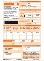 HMRC P60 2013/14 Orange Portrait